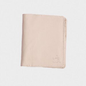 bi fold off white color wallet