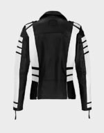 black and white fashion biker jacket for mens