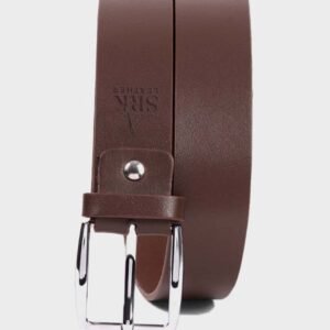 brown plain casual belt