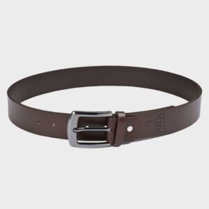 causal brown texture belt