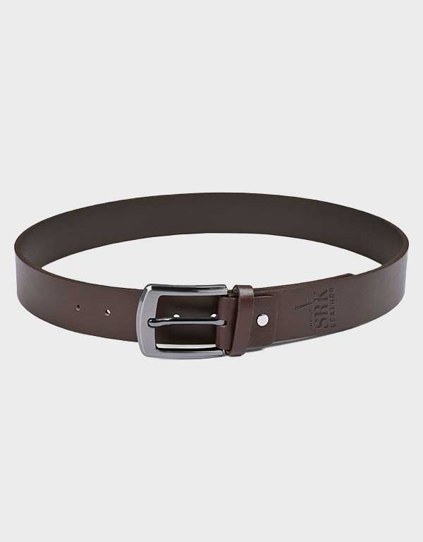 causal brown texture belt