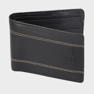 classic black leather wallet for mens