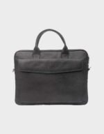classic slim leather laptop black bag