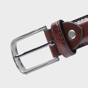 dark brown leather belt mens