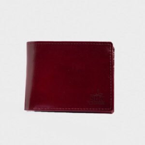 dark maroon classic leather wallet