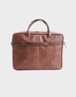 everyday companion leather laptop bag tan