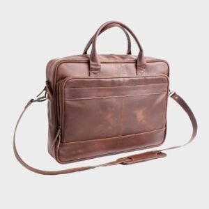 everyday companion tan leather laptop bag