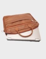 executive leather laptop bag tan