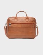 executive leather tan laptop bag