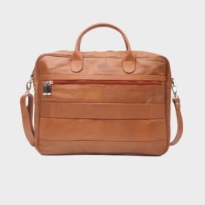 executive leather tan laptop bag