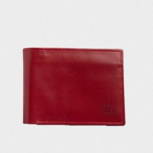 men classic maroon leather wallet