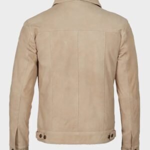 men fernando camel suede trucker jacket