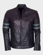 men genuine lambskin motorcycle leather jacket