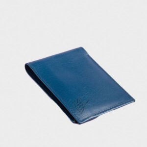 men royal blue classic leather wallet