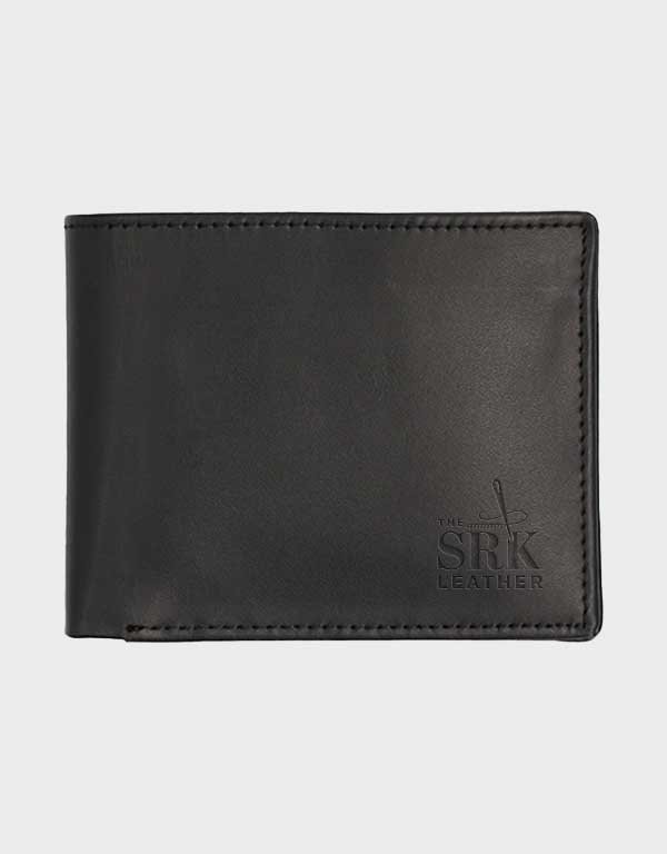 mens black simple leather wallet