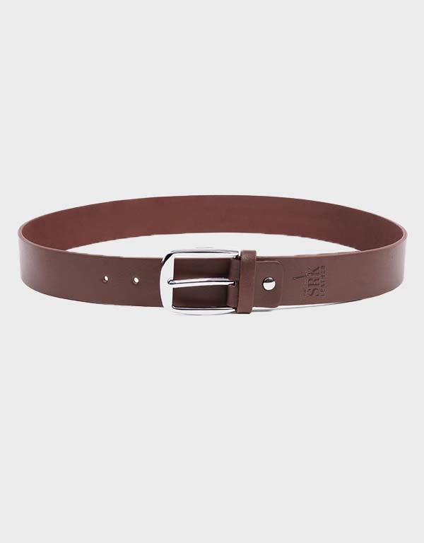 mens brown plain casual belt