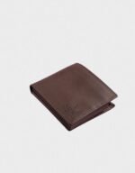 mens brown tri fold leather wallet