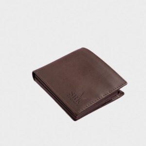 mens brown tri fold leather wallet