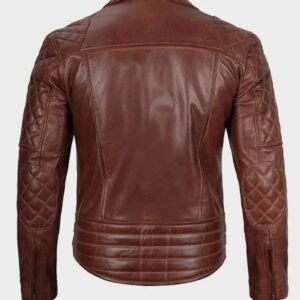 mens cognac motorcycle leather jacket brown