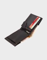 mens dark brown simple wallet