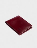 mens dark maroon classic leather wallet