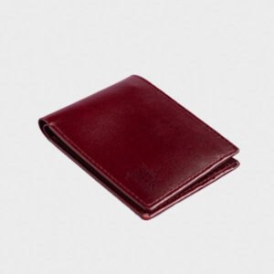 mens dark maroon classic leather wallet