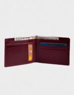 mens dark maroon leather wallet