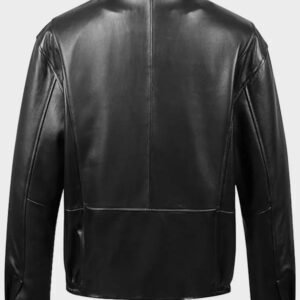 mens new zealand lambskin black leather jacket