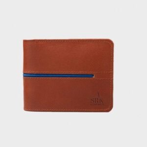 mens striped brown leather wallet