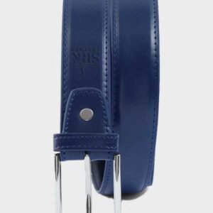 navy plain formal belt