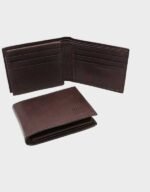 pure genuine brown leather wallet