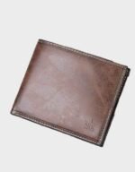 pure genuine brown leather wallet for men