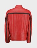 red biker leather jacket mens