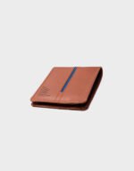 striped brown leather wallet for mens