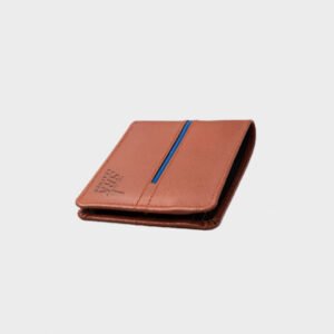 striped brown leather wallet for mens