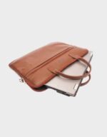 tan leather laptop bag