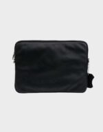 the sleek slim black leather bag