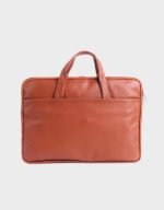 the ultra slim leather laptop bag tan brown