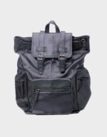 travel laptop office bag black leather backpack