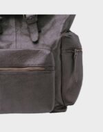 travel laptop office leather backpack