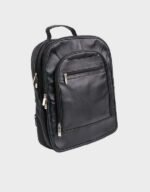 unisex classic black leather backpack