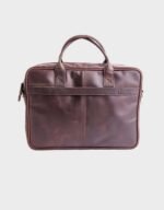 vintage midnight brown companion leather laptop bag