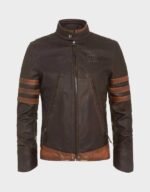 x-men origins wolverine brown leather jacket