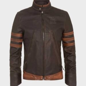 x-men origins wolverine brown leather jacket