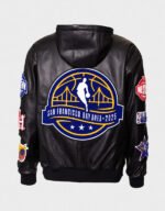 2025 nba all star san francisco hooded zip up black jacket