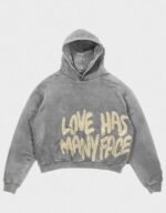 all we need is love denim hoodie