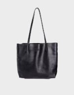 black full grain leather bag