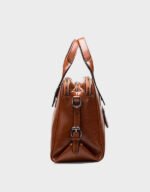 brown leather bag