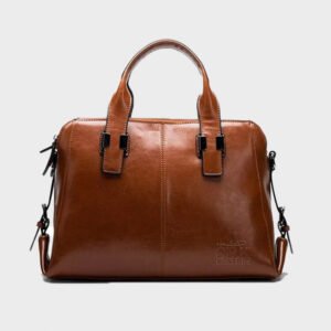 brown leather crossbody bag