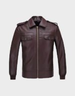 captain brown leather jacket